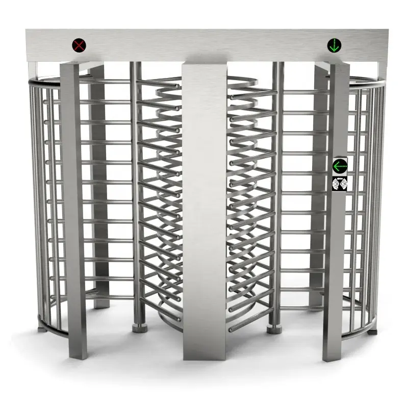 304 sus access control system automatic turnstile rfid security gate full height doors