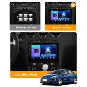 Lettore DVD per Auto per Modelli <span class=keywords><strong>Peugeot</strong></span> <span class=keywords><strong>308</strong></span> 408 2010-2016, Sistema di Navigazione GPS Android Montato su Auto, Display IPS, Android Auto CarPlay - Product Image 2