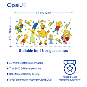 Retro Funny Cartoon Series 16oz UV DTF Tumbler Transfer Sticker Factory Direct Wholesale Price PET Material Clear Print Easy - Product Image 2