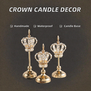 Candelabro de Hierro con Corona Europea Romántica, Resistente al Calor, Decoración Creativa para el Hogar, Pascua, San Valentín, Bodas, Navidad - Product Image 2