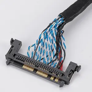 Custom Lcd Led Ipex Display lvds cable 20 24 36 40 pin Cable TTL I-PEX Display Screen Wiring Harness Assembly Lvds Cable