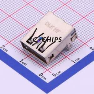 U3A20D-09BM5YN2HHF USB Connector Bent Lead Through Hole Connector Type-A USB 3.0 Female Right Angle Insert - Product Image 1