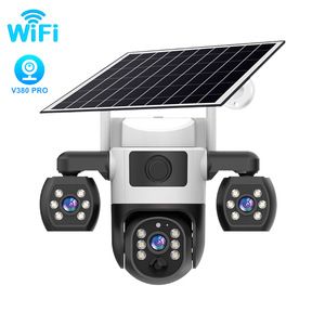 V380 3 ống kính năng lượng mặt trời 4G LTE <span class=keywords><strong>Dome</strong></span> <span class=keywords><strong>Camera</strong></span> 6MP CMOS cảm biến IP66 không thấm nước H.265 90 góc nhìn lưu trữ đám mây 1 năm - Product Image 5