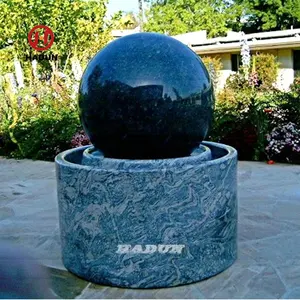 Открытый садовый шар водяные фонтаны вращающийся каменный гранитный шар скульптура