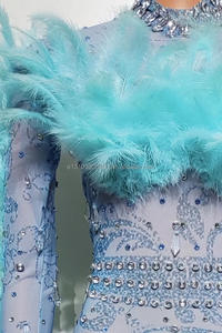 <span class=keywords><strong>Birdman</strong></span> plume maille épissé eau diamant serré et Sexy fée robe anniversaire Banquet discothèque Bar fête Performance Costume - Product Image 4