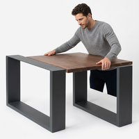 Pieds de table en métal robustes en forme de U, support de table à manger en fer, base de comptoir, quincaillerie pour mobilier commercial de restaurant