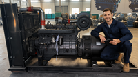 Offener Typ 50kW 100kW Geräuscharmer Wassergekühlter Baugenerator Einfache Wartung Digitales Bedienfeld