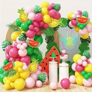 Kit Arco e Ghirlanda di Palloncini per Festa Hawaiana |   Palloncini in lattice a forma di ananas con foglie di palma |   Decorazioni per Feste Tropicali - Product Image 4