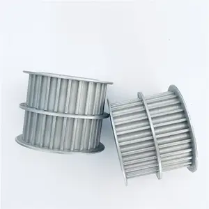 Fournisseurs de poulie de courroie de moteur électrique calage grand Aluminium chine 25 dents oxydation forme ronde CN;SHN blanc