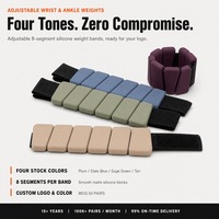 Bandas de Peso para Muñecas y Tobillos, Ajustables y Desmontables, con Pesas de Silicona y Correas de Velcro para Fitness en Casa, Yoga, Running y Gimnasio