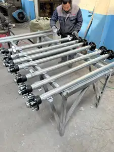 Satılık yüksek kalite 3500 Lbs yük tekne römorku yaprak makası aks ve yaprak yayları