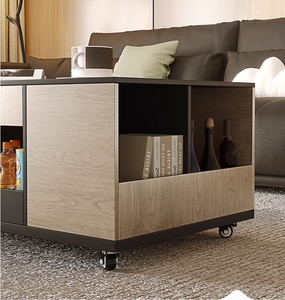 طاولة قهوة مستطيلة الشكل لغرفة المعيشة مع مساحة تخزين دورية - Product Image 6