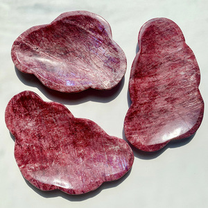 Cuenco de Piedra Lunar Roja Natural Irregular Pulido a Mano, Cuenco de Cristal Tallado a Mano para Decoración del Hogar - Product Image 3