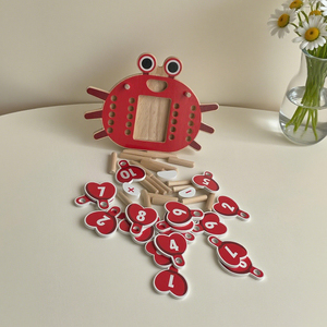 Creative Wooden Crab Math Toy Multifunctional Number Operation Learning Tool Educational Puzzle Game for Toddlers Kids - Product Image 4