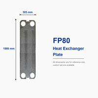 Joints de plaque arrière Funke FP80 EPDM/NBR/HNBR/FKM/FKMG pour échangeur de chaleur à plaques, industrie chimique, stérilisation haute température