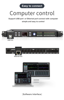 Processeur audio numérique DSP 4.8SP LM848T, taux d'échantillonnage 96K, gestion des enceintes avec construction métallique pour les performances sur scène