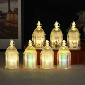 Pequeña Lámpara de Cristal LED con Forma de Vela, Linterna Árabe para el Festival del Medio Oriente, Eid Mubarak, Luz de Vela LED, Adornos Festivos para el Hogar - Product Image 3