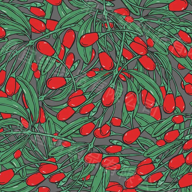 Pano de tecido estampada digital, 100% poliéster plantas tropicais para vestir, casaco e tecido