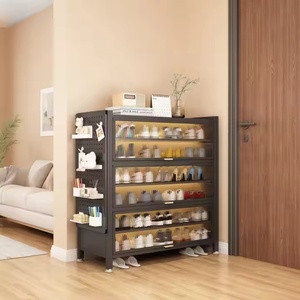 Armadio per scarpe in acciaio a 7 livelli con 3 porte posizionate all'interno o all'esterno resistenti alle intemperie sotto le scale altezza 1151mm - Product Image 1