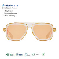Lunettes de soleil tendance personnalisées légères avec protection UV400, unisexes, monture intégrale, de luxe, de créateur, pour un usage quotidien