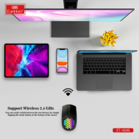 Mouse Gaming Nirkabel Earldom USB 2.4G dengan Lampu RGB untuk Komputer Desktop PC Notebook Laptop Mouse Gamer