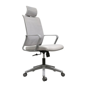 Chaise de bureau ergonomique à dossier haut en gros, chaise de direction pivotante en maille noire - Product Image 5
