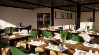 Bar conteneur, café conteneur, restaurant conteneur de 40 pieds, restaurant mobile, restaurant conteneur d'expédition, patio