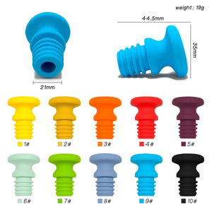 Bouchons de bouteille de vin en silicone souple réutilisables avec logo personnalisé, couvre-bouteille hermétique, vente en gros - Product Image 6