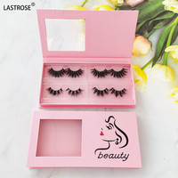 Boîte d'emballage de cils Private Label OEM 5 paires de cils magnétiques 3 paires de cils magnétiques livre de cils avec miroir