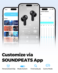 <span class=keywords><strong>SoundPEATS</strong></span> Q3 Pro 2025 Personalización por APP Auriculares TWS para Juegos Inalámbricos BT6.0 ANC+ENC Auriculares Inalámbricos con Cuatro Micrófonos - Product Image 6