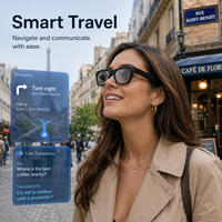 Gafas con Cámara Wistino 8MP, Estuche de Carga de Polímero de Alta Densidad, Grabación Antivibración, Disparo Inteligente, Traducción, Cámara 4k