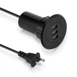 Cargador de oficina de alta calidad, solución de 3 puertos USB 5V 3.1A, Cargador USB de escritorio oculto, cargador de mesa integrado, precio más barato de China - Product Image 2