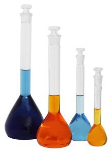 معمل الأواني الزجاجية معدات تجارب الكيمياء قارورة حجمية واضحة - Product Image 6