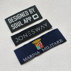 Etiquetas Tejidas Personalizadas con Logotipo para Ropa, Etiqueta Adhesiva Termoadhesiva, Etiquetas de Tela de Algodón con Hilo Damasco, Etiquetas Termoadhesivas para Camisetas y Prendas - Product Image 1