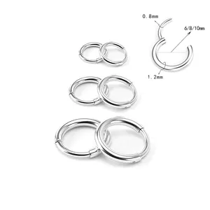 New Design F136 Titanium Earrings 16G Fine Wire 0.8mm Earrings Nose Ring Unisex Surgical Titanium Piercing Earrings Wholesale