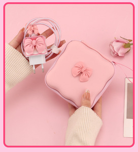 Bolsa de Almacenamiento para Cargador de Teléfono con Enchufe EU/US, Protector de Cable para <span class=keywords><strong>iPhone</strong></span>, Juego de Bolsas para Cable de Carga <span class=keywords><strong>Apple</strong></span> 20W con Enchufe UK, Diseño de Lazo - Product Image 6
