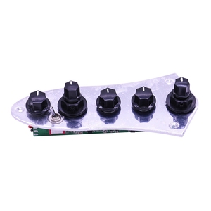 Placa de Control Precableada de 5 Cuerdas para Bajo, Placa de Control para Bajo <span class=keywords><strong>J</strong></span> con Arnés de Cableado, Cromada - Product Image 4
