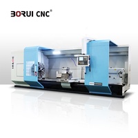 Torno CNC automático de servicio medio y gran tamaño para mecanizado de metales, con sistema de control GSK y bancada de guías lineales horizontales.
