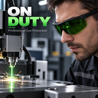 Lunettes de sécurité laser à fibre optique ZhonNa, protection UV et lumière bleue pour machines de marquage, gravure, soudage et découpe laser – Modèle professionnel