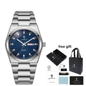 Reloj de Pulsera de Lujo para Hombre Gohuos 58807, Relojes de Pulsera de Cuarzo Originales Resistentes al Agua para Hombre, Reloj para Hombre, Montre Homme, Caja, Bolsa, Paquete - Product Image 2