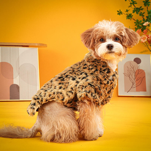 Chaleco de Piel Sintética con Estampado de Leopardo para Perros Pequeños como Toy Poodle y <span class=keywords><strong>Chihuahua</strong></span>, Ropa de Invierno Premium, Forro Interior Suave, Fácil de Poner - Product Image 1