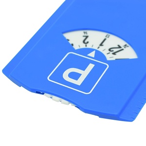 Großhandel Kundenspezifische Logo Blaue PS-Material Tragbare Parkscheibe Auto Timer für Werbezwecke - Product Image 4