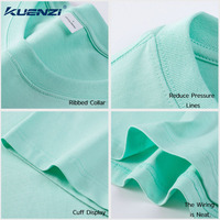 Camiseta Kuenzi Regular Personalizada con Logotipo, Cuello Redondo, Manga Corta, 100% Algodón, 220GSM, Hombros Caídos, Talla Grande para Mujer