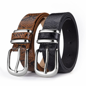 New Arrival Fashion <strong>Custom</strong> Logo Snake <strong>Pattern</strong> Alloy Pin Buckle Pu <strong>Belts</strong> for Women - Product Image 1