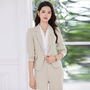 Women's Suit Set Polyester Blazer Pants Anti-Wrinkle Commute Wear - Product Image 4