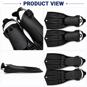 <span class=keywords><strong>Aletas</strong></span> de Buceo <span class=keywords><strong>Profesionales</strong></span> Ajustables OEM Personalizadas, <span class=keywords><strong>Aletas</strong></span> de Buceo de Talón Abierto con Correas de Resorte de Acero Inoxidable - Product Image 3