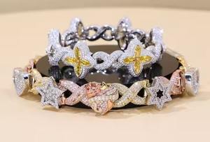 925 Plata Moissanite VVS Lab diamante pulsera cubana chapado en oro para bodas regalos estilo Hip Hop joyería helada precio al por mayor - Product Image 3