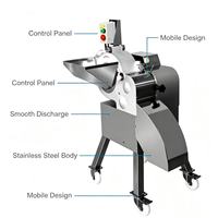 DQC-612D Hoge Snelheid Groente- en Fruit Snijmachine 304 RVS Snijder voor Centrale Keuken Voedselverwerkingsbedrijf