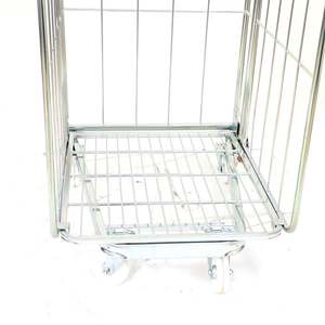 गोदाम के लिए 500 किलो लोडिंग स्टील धातु जाल <span class=keywords><strong>3</strong></span> तरफ फोल्डेबल ढहने वाले लॉजिस्टिक्स ट्रॉली - Product Image 4