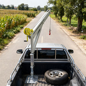<span class=keywords><strong>Crane</strong></span> Mini Portabel CE 24V/12V 400-800kg Mobile Davit <span class=keywords><strong>Crane</strong></span> dengan Winch Manual/Listrik untuk Truk Pikap, Trailer, Van, Ute Bekas - Product Image 1